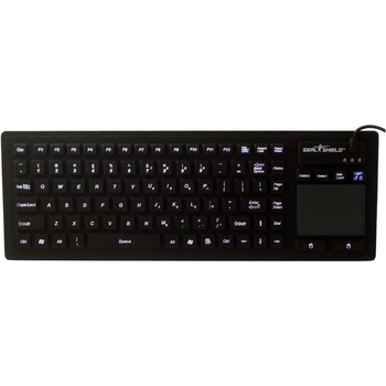 Seal Shield Seal Touch Glow Keyboard - Cable Connectivity - 90 Key - English, French - Black