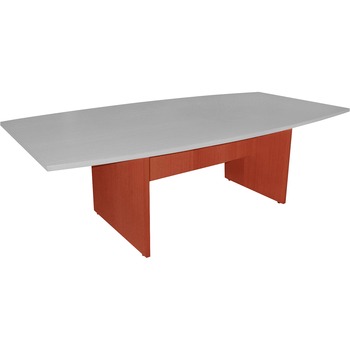 Lorell Essentials Conference Table Base, 2 Legs, 28.50&quot; H x 49.63&quot; W x 23.63&quot; D, Laminated, Cherry