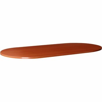 Lorell Essentials Oval Conference Table Top, 94.5&quot; W x 47.3&quot; D x 1&quot; H, Laminate, Cherry