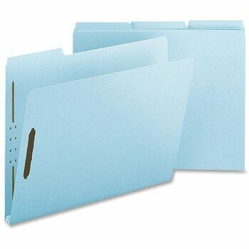 Nature Saver Fastener Folders, Letter, 1&quot; Expansion, Pressboard, Recycled, Light Blue, 25/BX