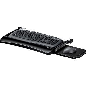 Fellowes Office Suites Underdesk Keyboard Drawer, 2.3 in H x 22 in W x 11.6 in D, Black