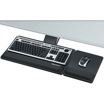 Fellowes Designer Suites Premium Keyboard Tray, 3 in H x 27.5 in W x 19 in D, Black