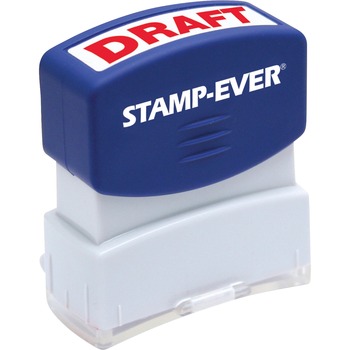 Stamp-Ever Pre-inked Stamp, Message Stamp, &quot;DRAFT&quot;, Red