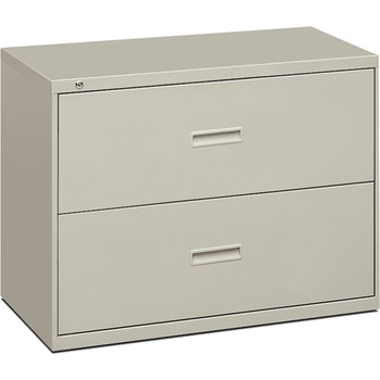 HON 2-Drawer Lateral File, 36&quot; x 19.8&quot; x 28.4&quot;, Steel, Light Gray