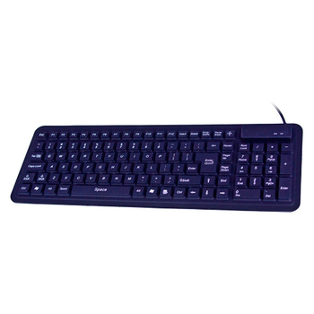 Seal Shield SEAL Glow 2 Keyboard - Cable Connectivity - USB Interface - 106 Key - Industrial Silicon Rubber Keyswitch - White