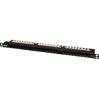 Tripp Lite by Eaton 24-Port 0.5U Rack-Mount Cat6/Cat5 110 Patch Panel 568B, RJ45 Ethernet, TAA