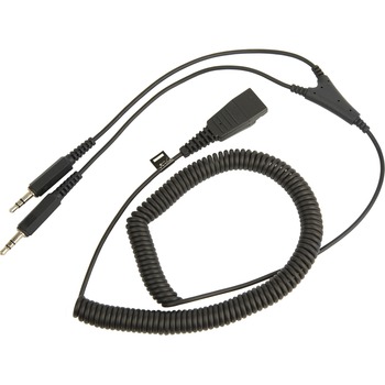 Jabra Audio Cable - Audio Cable - Quick Disconnect Audio - Second End: 2 x Mini-phone Female Audio - Black