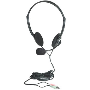 Manhattan Stereo Headset with Microphone and In-Line Volume Control