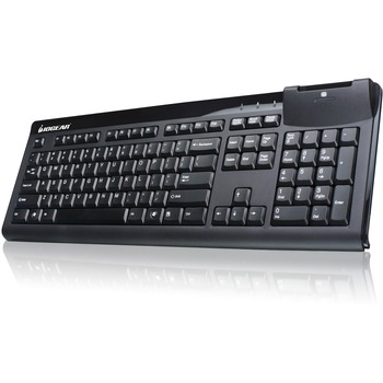 Iogear Keyboard - Cable Connectivity - USB Interface - 104 Key - PC - Black