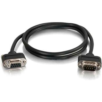 C2G 6 &#39; Serial Data Transfer Cable for Monitor, DB9 Low Profile Null Modem M-F