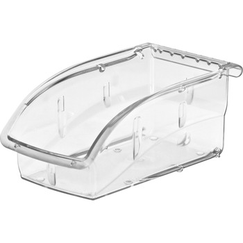 Akro-Mills Insight Ultra Clear Supply Bin, Internal Dimensions: 6.25&quot;L x 3.13&quot;W x 2.63&quot;H, 10 lb, Stackable, Polycarbonate, Clear