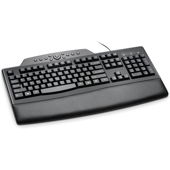 Kensington Pro Fit Keyboard - Cable Connectivity - USB, PS/2 Interface - English (US) - PC - Black