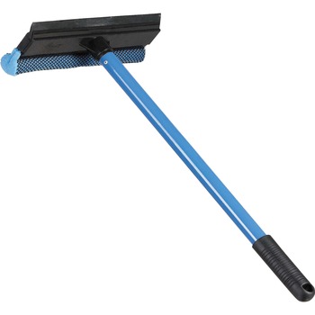 Ettore Scrubber Metal Handle Auto Squeegee, 8&quot; Rubber Blade, Aluminum Handle, Light Weight, Durable, Rust Proof, Blue