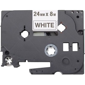 Brother Black on White Label Tape, Thermal Transfer, 1&quot;  x 26-1/4 &#39;