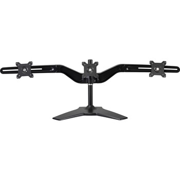 Amer Mounts Stand Based Triple Monitor Mount, 15.8 in H x 12.1 in W, Black