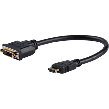 Startech.com 8in HDMI to DVI-D Video Cable Adapter, Black