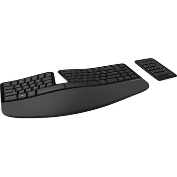 Microsoft Sculpt Ergonomic Keyboard - Cable Connectivity - USB Interface - Black