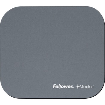 Fellowes Microban Mouse Pad, 8 in x 9 in x 0.13 in, Graphite