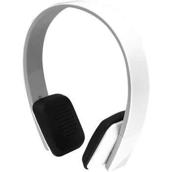 Adesso Bluetooth Wireless Stereo Headphones - Stereo - Wireless - Bluetooth - 33 ft - 200 Hz - 20 kHz - Over-the-head - Binaural - Supra-aural - White