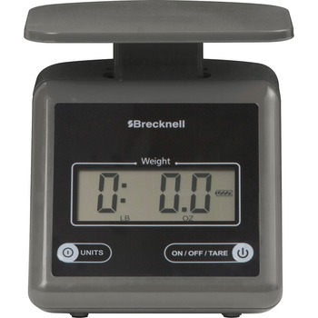Brecknell Electronic Postal Scale, 7.24 lb / 3.29 kg Maximum Weight Capacity, Gray