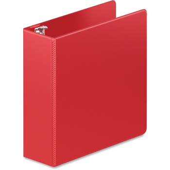 Wilson Jones&#174; Heavy Duty D-Ring Binder with Extra Durable Hinge, 3&quot;, Red, 3&quot; Binder Capacity, Letter, 8 1/2&quot; x 11&quot; Sheet Size, 660 Sheet Capacity, D-Ring Fasteners, 2 Internal Pockets, Polypropylene, Red