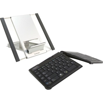 Goldtouch Go!2 Mobile Wireless Keyboard - Bluetooth - with Notebook Stand - Graphite Aluminum