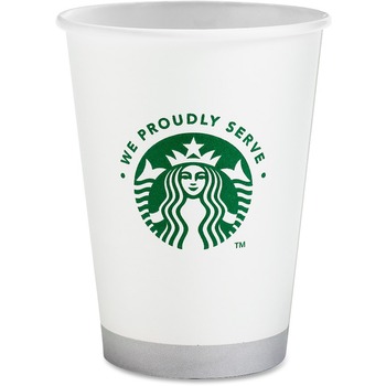 Starbucks Compostable Hot/Cold Cups, 12 fl. z., PLA, White, 1000/CT