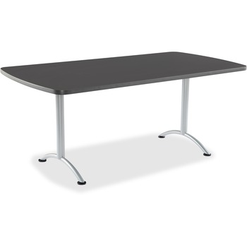 Iceberg Arc Fixed Height Table 36X72 Rectangular, Graphite, Rectangle Top, 72&quot; Table Top Length x 36&quot; Table Top Width, Assembly Required, Graphite