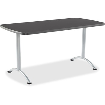 Iceberg Utility Table, Rectangle Top, 60&quot; Table Top Length x 30&quot; Table Top Width, Assembly Required, Graphite