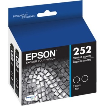 Epson&#174; DURABrite Ultra T252 Ink Cartridge - Black - Inkjet - Standard Yield - 2 / Pack
