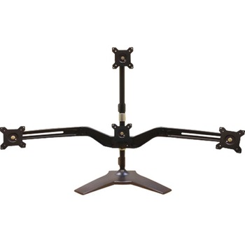 Amer Mounts Stand Base Quad Monitor Mount, 50.4 in H x 12.1 in W x 28.5 in D, Black