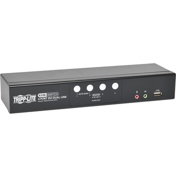 Tripp Lite by Eaton 4-Port DVI Dual-Link/USB KVM Switch with Audio and Cables
