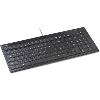 Kensington Slim Type Keyboard, Wired, USB, Black