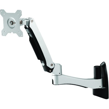 Amer Mounts AMR1AWL Wall Mount for Monitor, 17.8 in H x 4.5 in W x 4.5 in D x 24.1 in L, Silver and Black