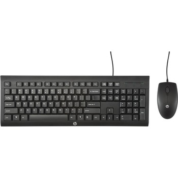 HP C2500 Desktop, USB 2.0 Cable Keyboard, Black, USB 2.0 Cable Mouse, Optical, 3 Button, Scroll Wheel, Black, Compatible with Computer, Notebook (PC)