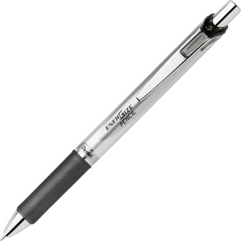 Pentel&#174; EnerGize Mechanical Pencils, #2 Lead, 0.5 mm Lead Diameter, Refillable, Silver Barrel, Dozen