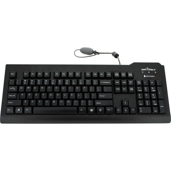 Seal Shield Silver Seal Waterproof Keyboard, Cable Connectivity, Black