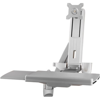 Amer Mounts Wall Mount for Flat Panel Display, Keyboard, CPU, 36.5 in H x 37.6 in W x 7.9 in D x 13.1 in L, Silver