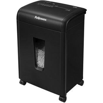 Fellowes Microshred Micro-Cut Shredder, 62MC, 18.75 in H x 13.75 in W x 10.44 in D, Non-Continuous, 10 Page Capacity, 5 Gal, Black