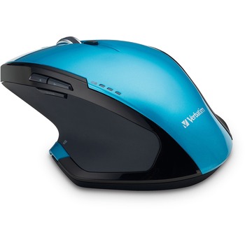 Verbatim Wireless Desktop 8-Button Deluxe Mouse, Wireless, Blue LED