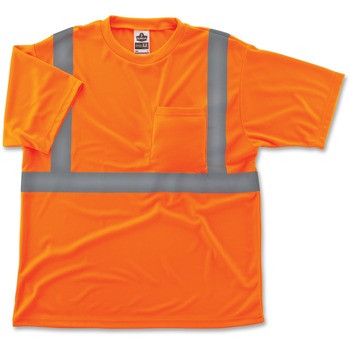ergodyne GloWear Class 2 Reflective Orange T-Shirt, Small Size