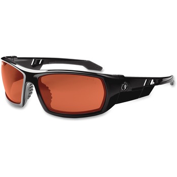 ergodyne Skullerz Odin Copper Lens Safety Glasses, Black