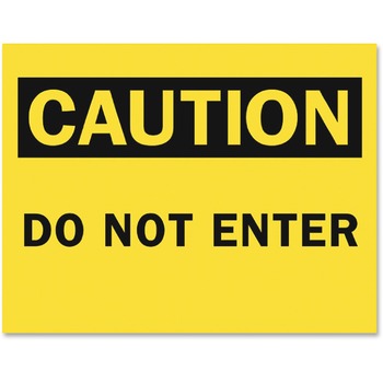 Tarifold, Inc. Safety Sign Inserts-Caution Do Not Enter - 6 / Pack - Do Not Enter Print/Message - Rectangular Shape - Yellow, Black Print/Message Color - Paper - Yellow, Black, Red, White