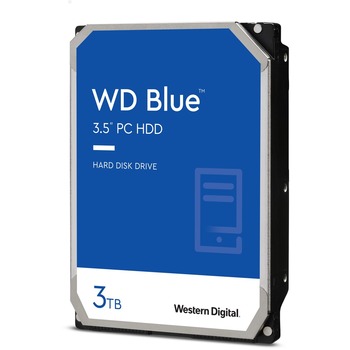 Western Digital Blue 3 TB 3.5-inch SATA 6 Gb/s 5400 RPM PC Hard Drive - 5400rpm - 64 MB Buffer - 2 Year Warranty