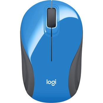 Logitech M187 Wireless Mini Mouse - Blue - USB
