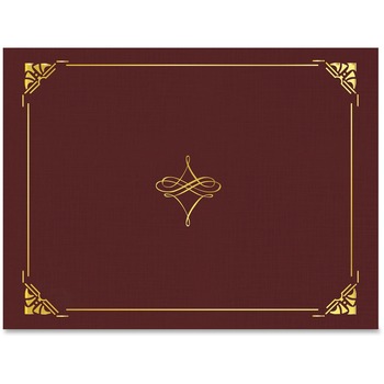 Geographics Gold Foil Border Certificate Holder, Letter, 8 1/2&quot; x 11&quot; Sheet Size, Cordova, Gold, Recycled, 5/PK