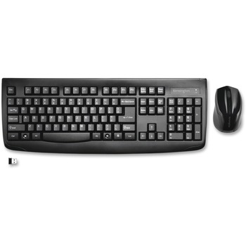 Kensington Pro Fit Wireless Desktop Set, Keyboard and Mouse, USB Wireless Bluetooth, Black