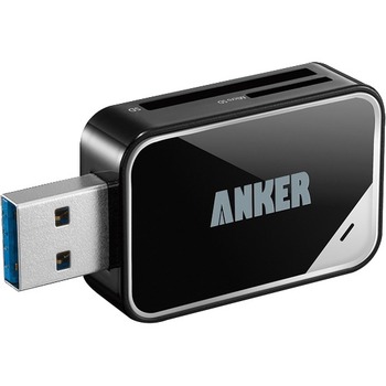 Anker 2-in-1 USB 3.0 SD Card Reader, Black