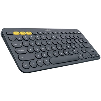 Logitech Multi-Device Bluetooth Keyboard - Wireless Connectivity - 79 Key - Black