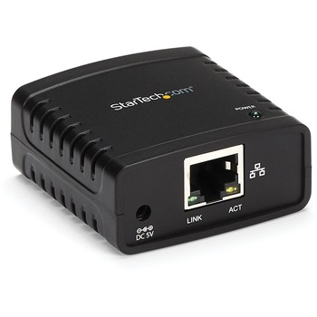 Startech.com 10/100Mbps Ethernet to USB 2.0 Network LPR Print Server,Black